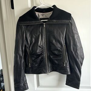 Vintage Guess Genuine Leather Bomber Jacket